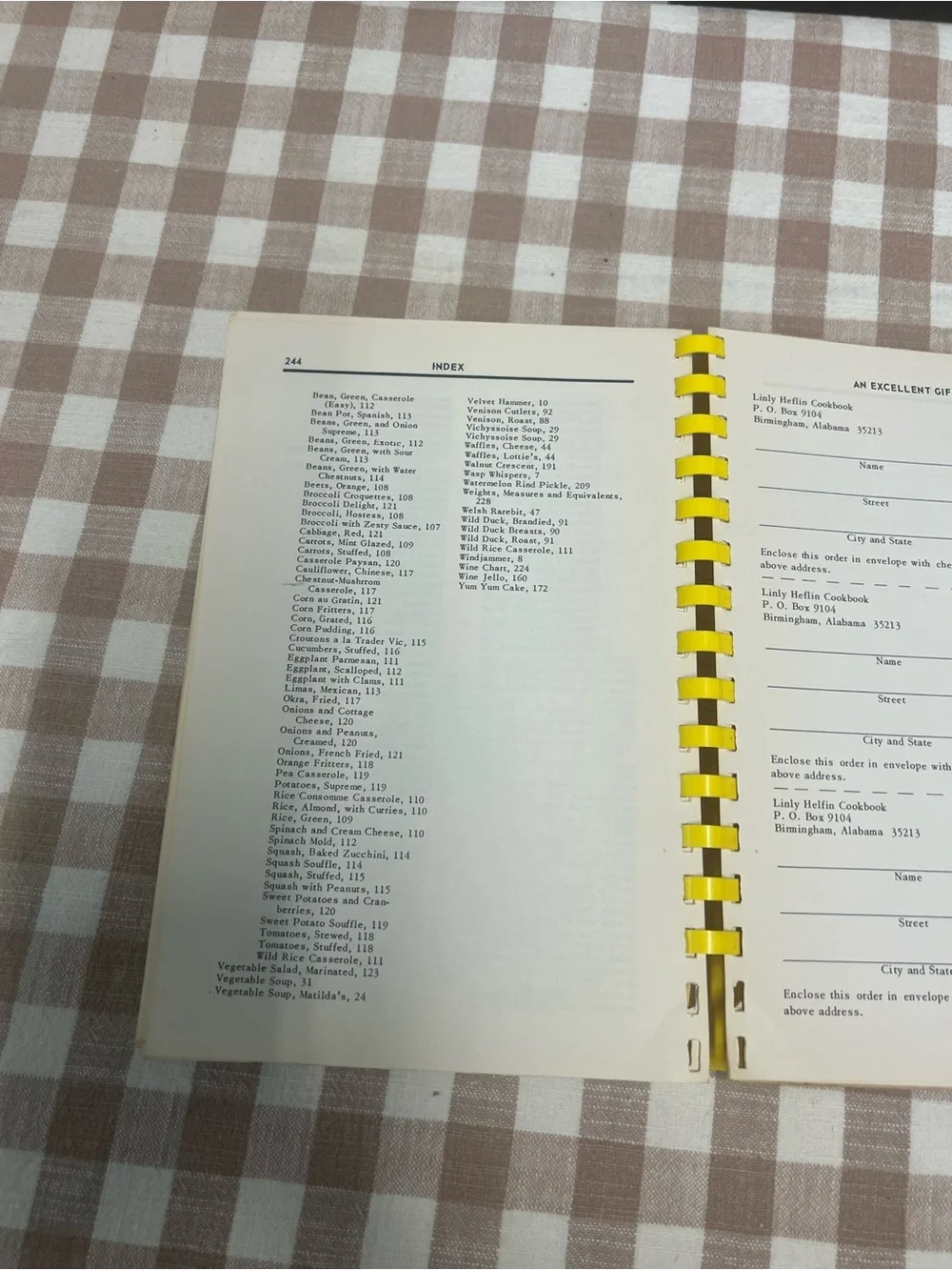 Vintage linly Heflin cookbook Birmingham ala recipes